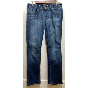 Hudson Beth Straight Jeans Womens 29 Blue Stretch Denim Flap Pockets Stretch Y2K